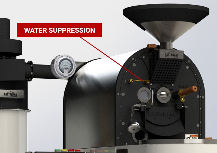 5 kg coffee roaster water suppression system